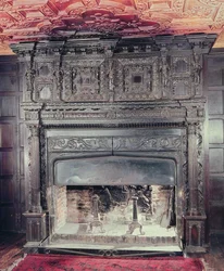 Cheminée, vers 1620 (bois sculpté)
